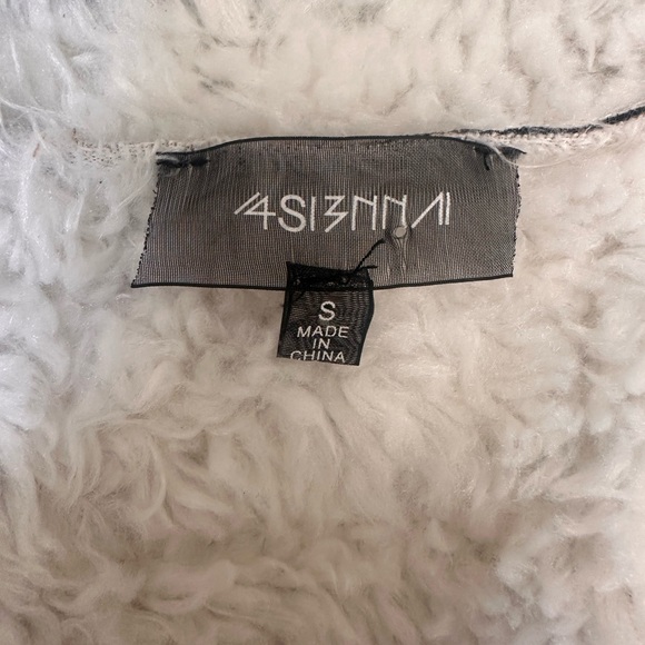 4SIZIMA Faux Suede Embroidered Sherpa Lined Vest Tan Urban Outfitters Size S - Picture 3 of 6